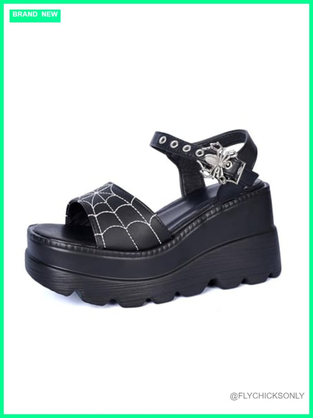 Women's Faux Leather Platform Sandals Chunky Wedge Heel Ankle Strap Buckle Open